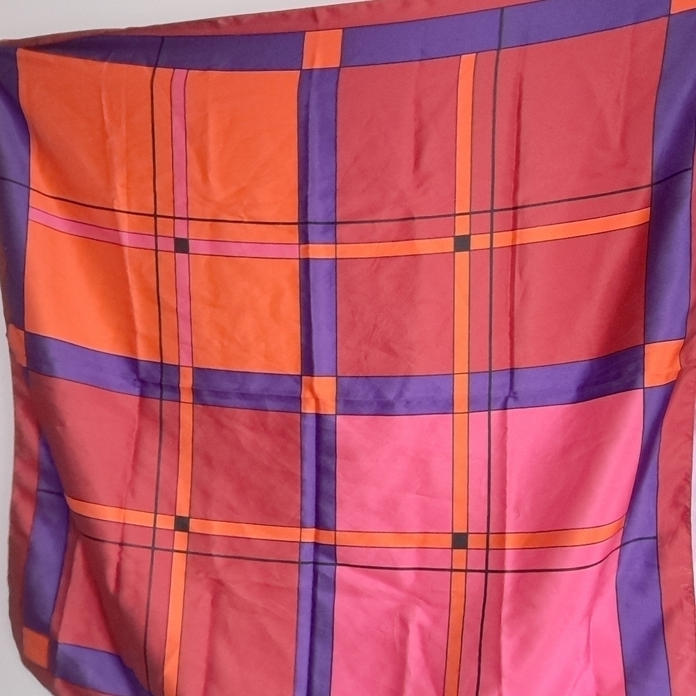 Colorful Window Pane Look Color Block Scarf - Picture 3 of 14